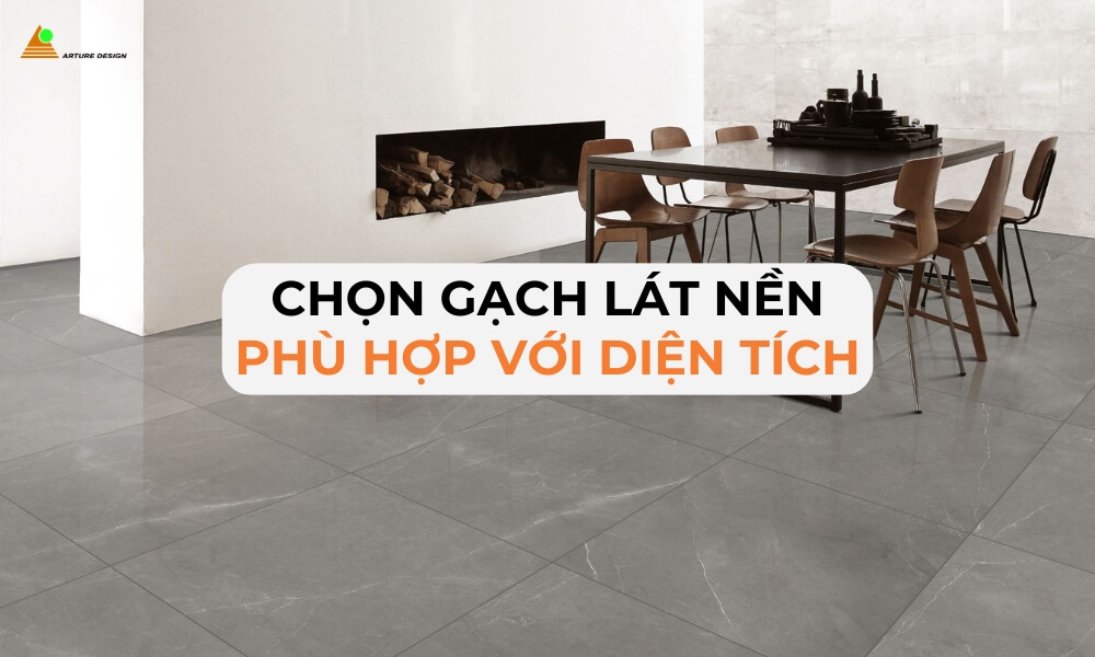 Gạch xám vân đá có nhiều kích thước đa dạng, từ nhỏ đến lớn. Để chọn được loại phù hợp, gia chủ cần lưu ý nguyên tắc dựa trên diện tích phòng: