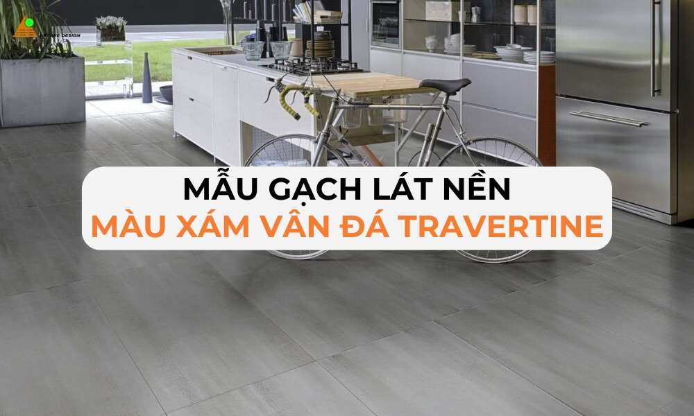 Gạch lát nền xám vân đá Travertine mang đến nét đẹp cổ điển pha lẫn sự ấm áp, đồng thời không kém phần sang trọng và hiện đại.