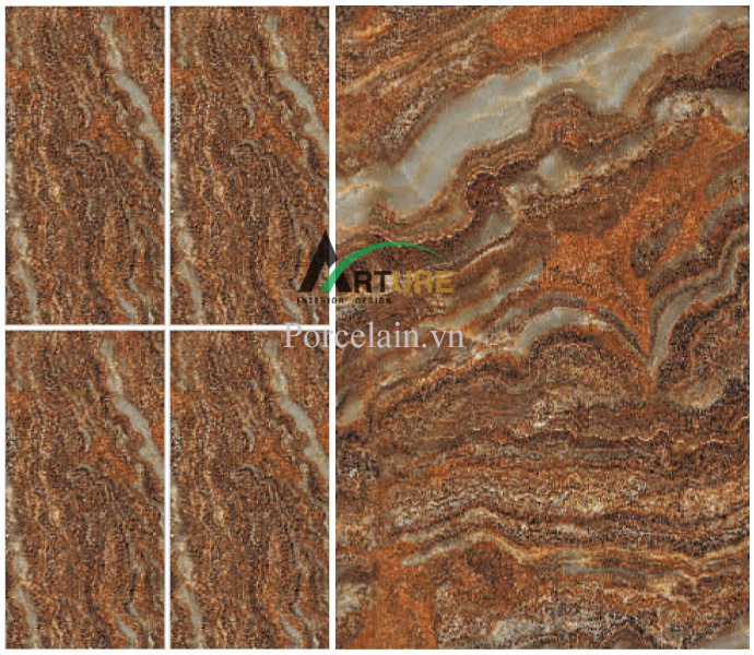 high gloss leopardo natural