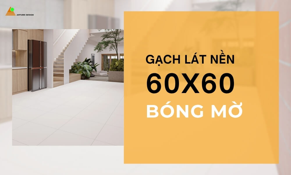 Gạch lát nền 60x60 bóng mờ sở hữu bề mặt mờ nhẹ, không gây chói sáng, mang đến cảm giác dịu mắt và tinh tế cho không gian.