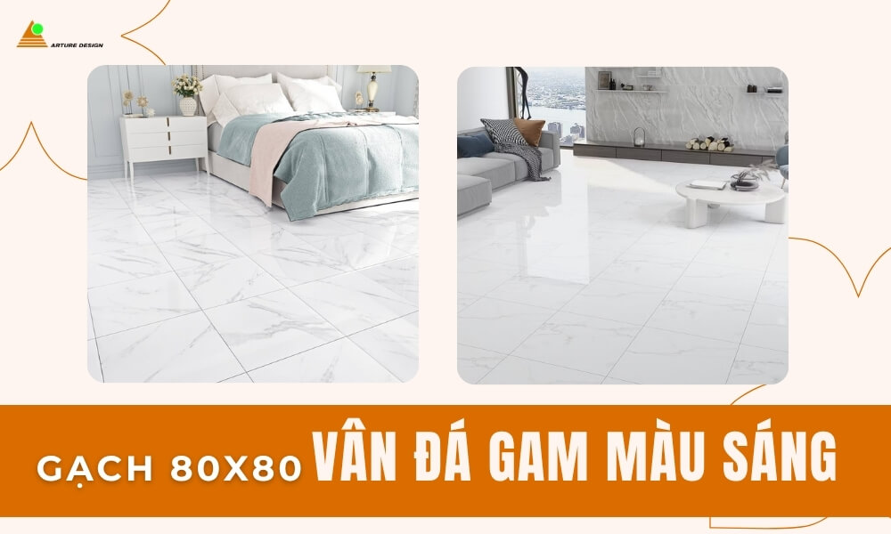 ạch lát nền 80x80 vân đá tông sáng như trắng, kem hay be đang là lựa chọn được nhiều gia chủ ưu ái.