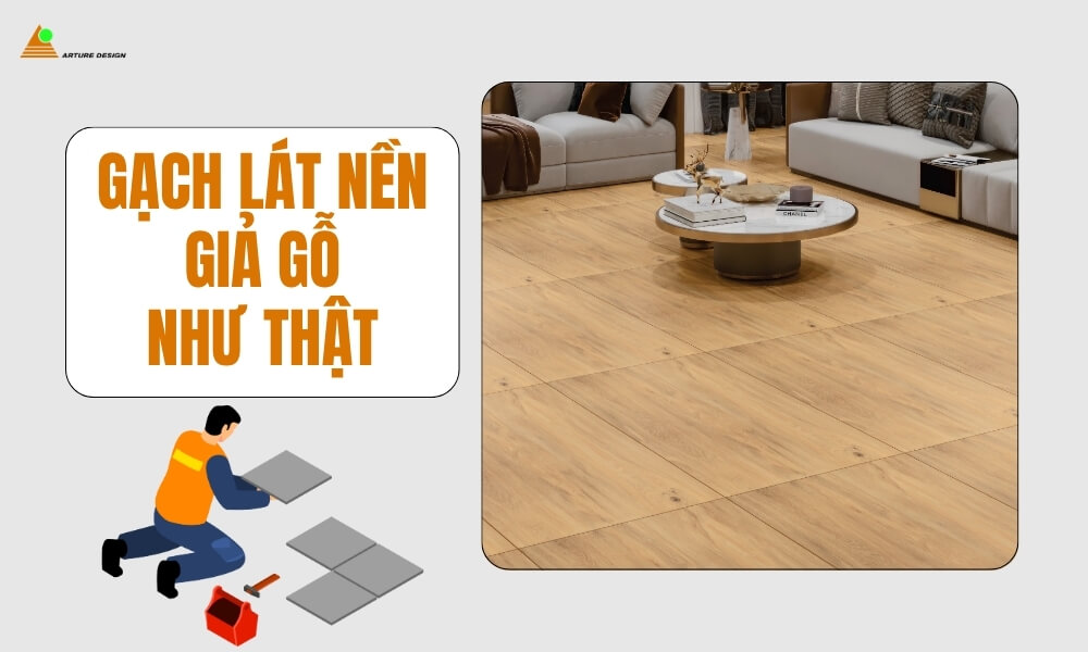 Gạch lát nền giả gỗ mang đến vẻ đẹp mộc mạc, tự nhiên nhưng vẫn hiện đại và hợp xu hướng, đặc biệt phù hợp với phong cách sống tối giản.