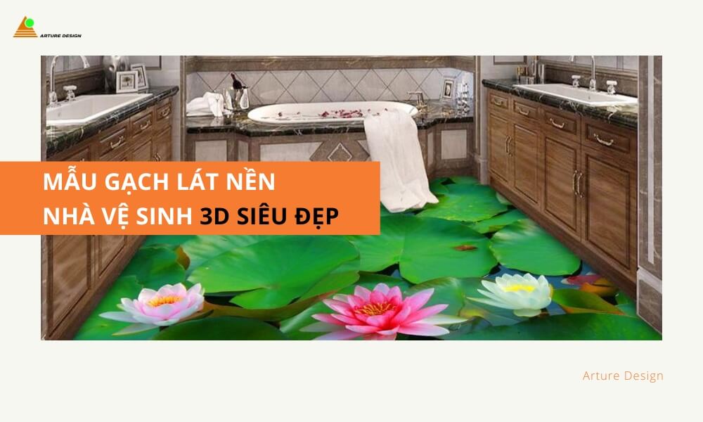 Mẫu gạch lát nền nhà vệ sinh 3D