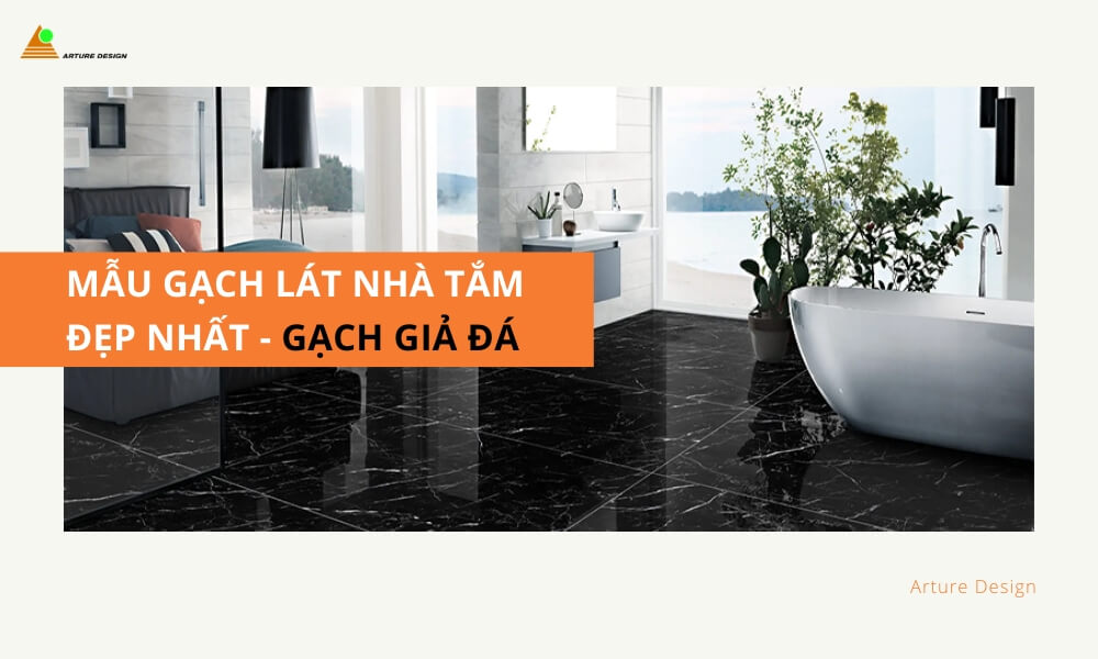 Mẫu gạch lát nhà tắm đẹp nhất - Gạch giả đá