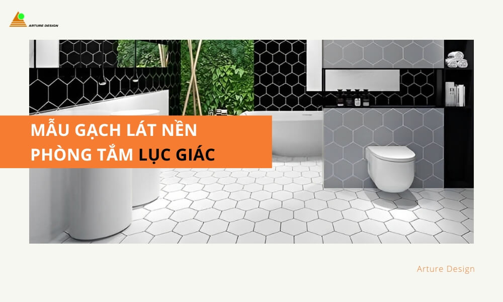 Mẫu gạch lát nền phòng tắm lục giác