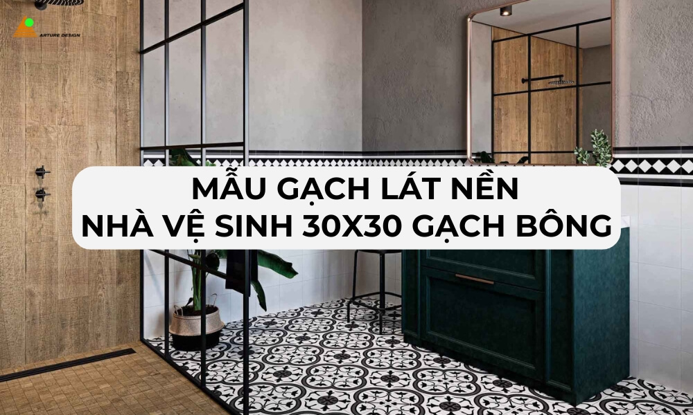 Mẫu gạch lát nền toilet 30x30 - Gạch bông
